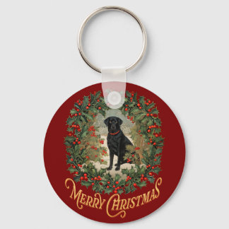 Chaveiro Feliz Natal Labrador Retriever