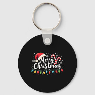 Chaveiro Feliz Natal Luz Vermelha Santa Hat Família Xmas M
