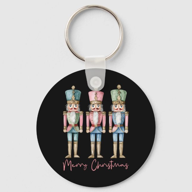 Chaveiro Feliz Natal Nutcracker Balé Festivo Xmas Men (Frente)