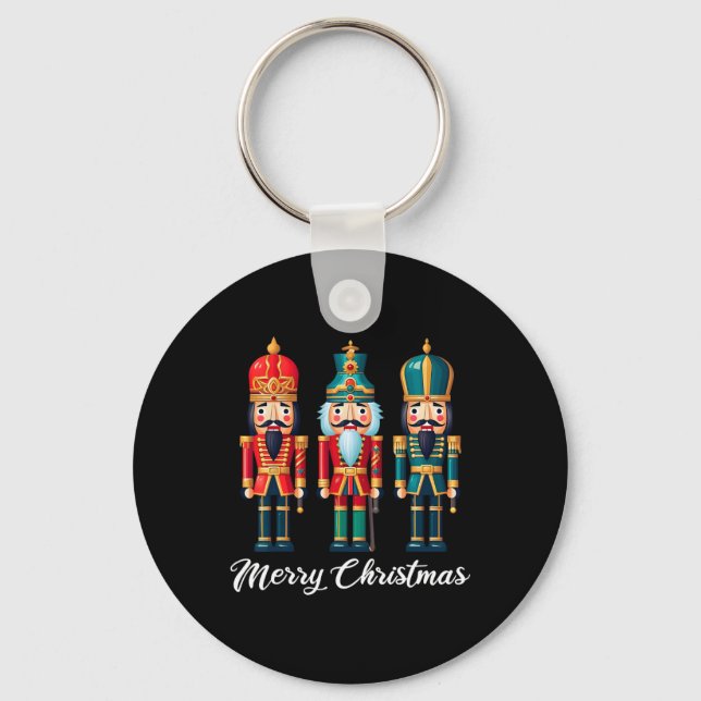 Chaveiro Feliz Natal Nutcracker Balé Festivo Xmas Men (Frente)