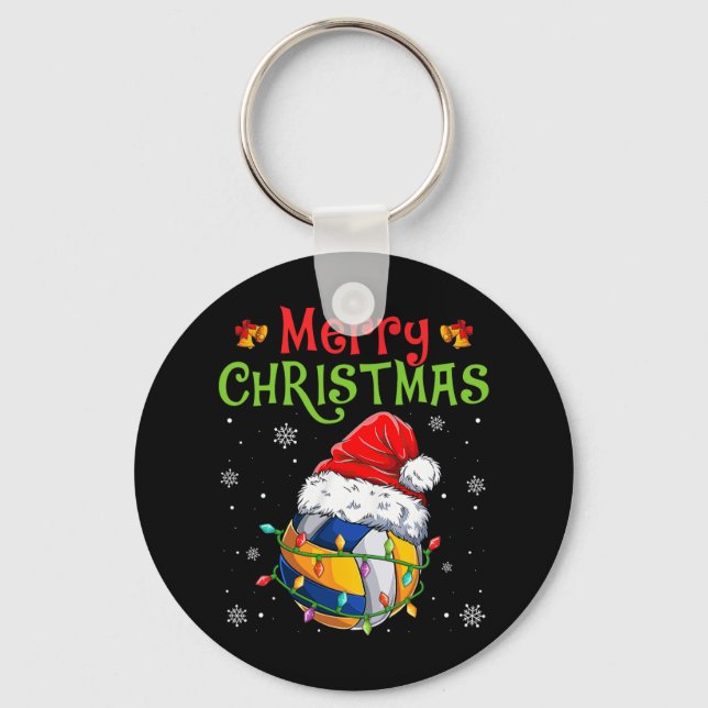 Chaveiro Feliz Natal Santa Hat Xmas Li (Frente)