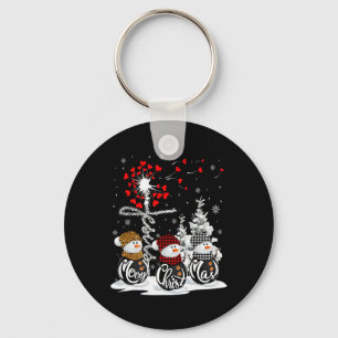 Chaveiro Feliz Natal Snowman Leopard Buffalo Red Xadrez