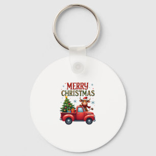 Chaveiro Feliz Natal Vaca das Terras Altas Escocesas Natal
