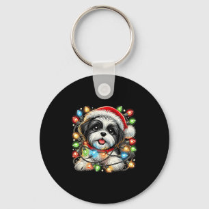 Chaveiro Feliz Natal Xmas Shih Tzu Papai Noel Cachorro Home