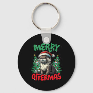 Chaveiro Feliz Ottermas Engraçado Pato de Natal