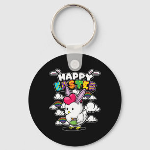 Chaveiro Feliz Páscoa - Animais da Páscoa - Galinha Disfarç