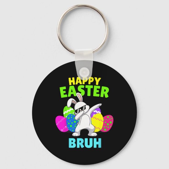 Chaveiro Feliz Páscoa Bruh - Divertida Páscoa Gen Alpha Men (Frente)