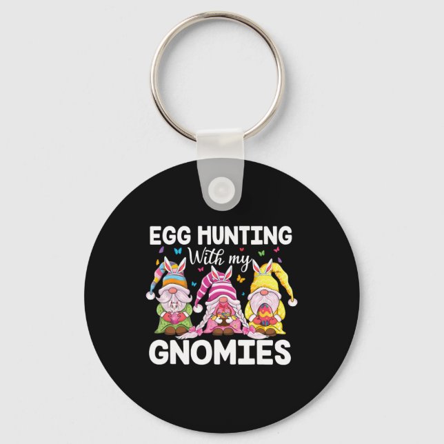 Chaveiro Feliz Páscoa Com Minhas Orelhas de Coelho Gnomies  (Frente)