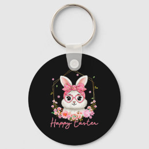 Chaveiro Feliz páscoa coquette floral coelho mulheres menin