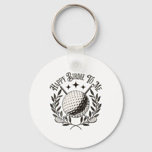 Chaveiro Feliz passarinho para mim, golfe engraçado homens