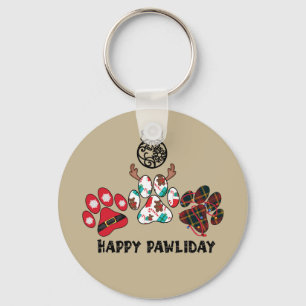 Chaveiro Feliz Pawliday - Pingente de Natal