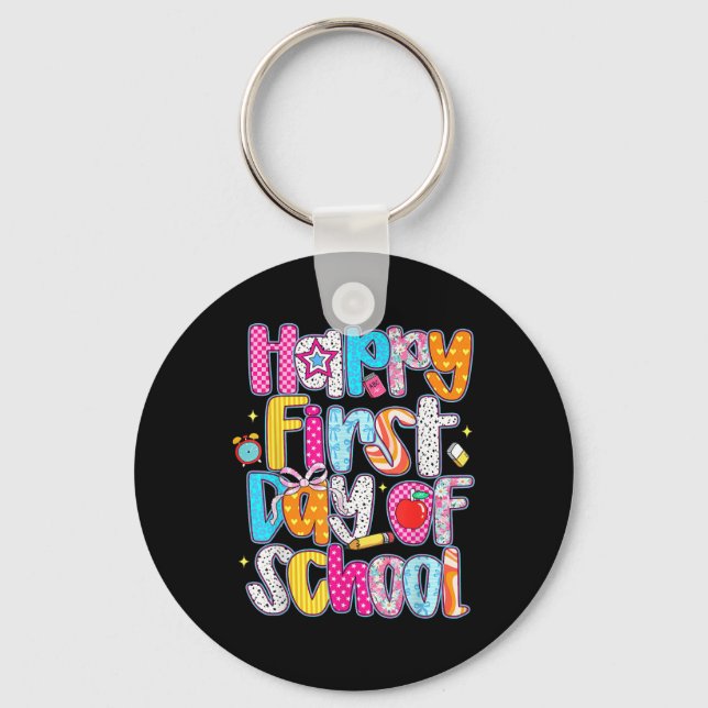 Chaveiro Feliz Primeiro Dia Da Escola De Volta À Escola (Frente)