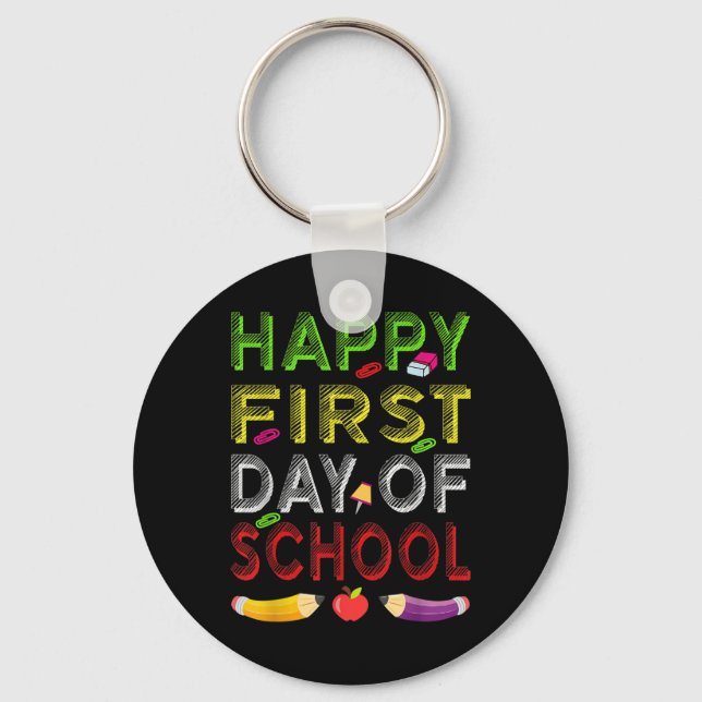 Chaveiro Feliz Primeiro Dia De Aula Professores De Volta À  (Frente)