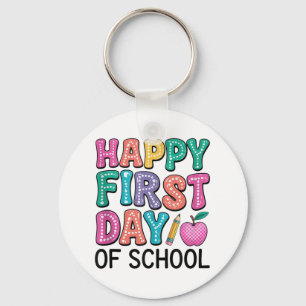 Chaveiro Feliz Primeiro Dia De Ensino Engraçado De Volta Ao