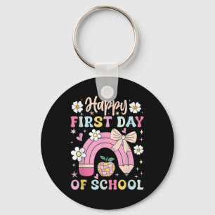 Chaveiro Feliz Primeiro Dia De Volta À Professora Do Lápis 