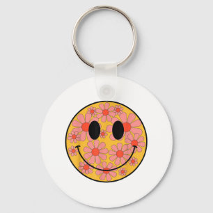Chaveiro Feliz Retro Daisy Smile Face Cara Com Homens Estét