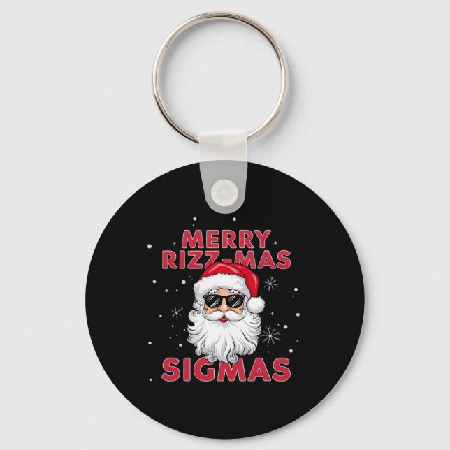 Chaveiro Feliz Rizz Mas Sigmas Papais noeis Natal (Frente)