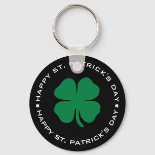 Chaveiro Feliz Rua do Dia de Patrick Shamrock Lucky Charm