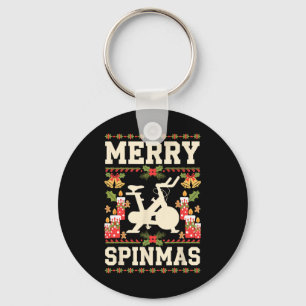 Chaveiro Feliz Spinmas Spin-Bike Festa de Natal Feia
