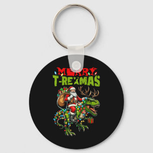 Chaveiro Feliz T-rexmas Natal Xmas T Rex Dinossaur Lover