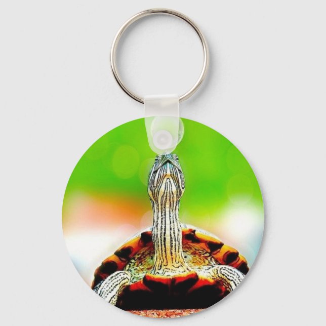 Chaveiro Feliz tartaruga com bolha (Frente)