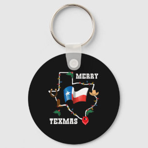 Chaveiro Feliz Texmas Texas Flag Natal Xmas Family Holi