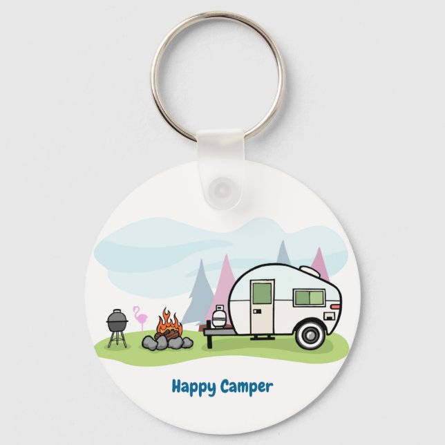Chaveiro Feliz Trailer de Camper (Frente)