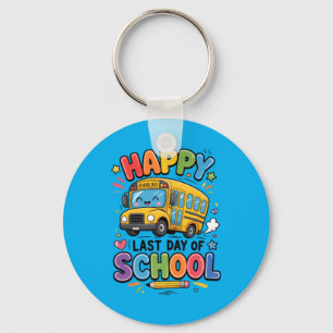 Chaveiro Feliz Último Dia De Aula Ônibus Escolar Fofo Verão