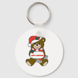 Chaveiro Feliz Urso de Natal
