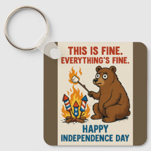 Chaveiro Feliz Urso do Dia da Independência
