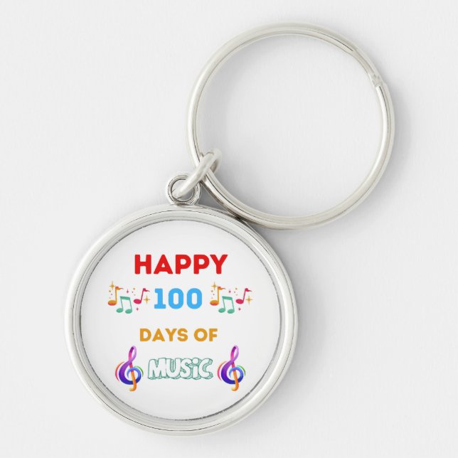 Chaveiro Felizes 100 Dias De música (Frente)