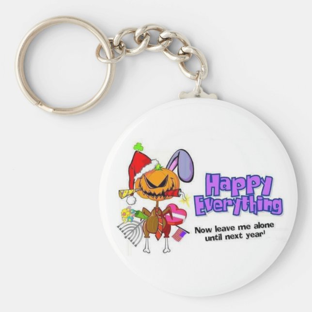 Chaveiro Felizes Feriados - Feliz Tudo Feliz (Frente)