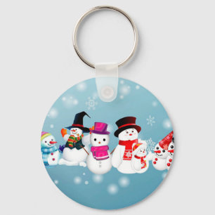 Chaveiro Felizes Feriados Snowmen