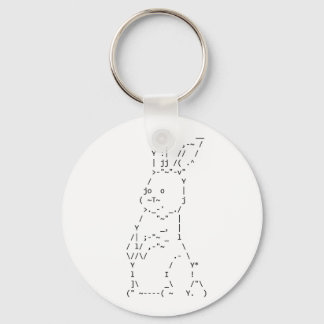 Chaveiro Felz pascoa ASCII Bunny Art