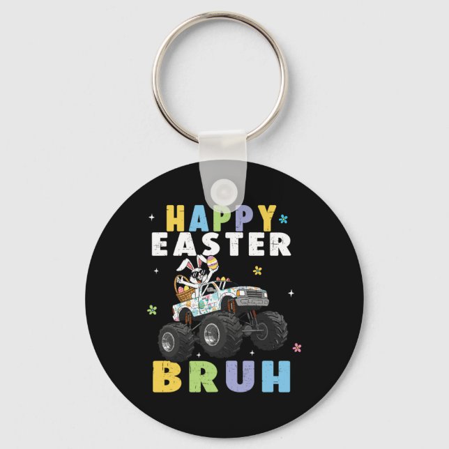 Chaveiro Felz pascoa Bruh Funny Monster Bunny Ovos B (Frente)