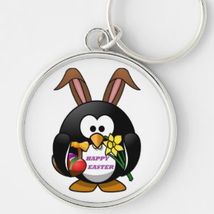 CHAVEIRO "FELZ PASCOA" PENGUIN BUNNY
