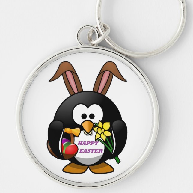 CHAVEIRO "FELZ PASCOA" PENGUIN BUNNY (Frente)
