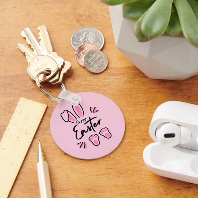 Chaveiro Felz pascoa (rosa) (Mesa)