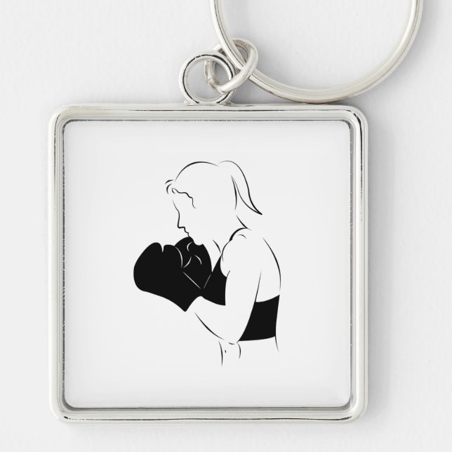 Chaveiro Female Boxer (Frente)