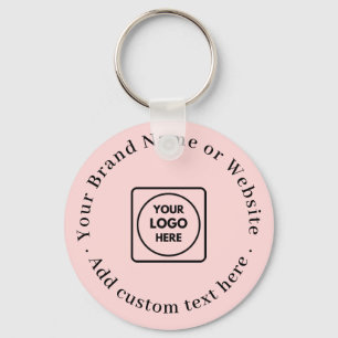 Chaveiro Feminina Cor-de-Rosa Blush Design de logotipo co