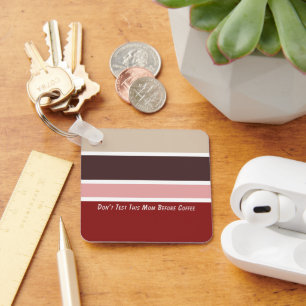 Chaveiro Feminine Stripes Café Coffee Cotação Mãe