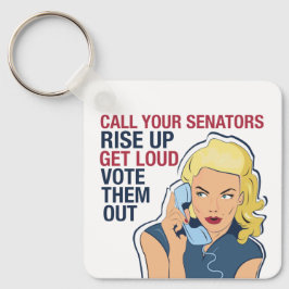 Chaveiro Feminista Ativista Política Democrata Eleitora