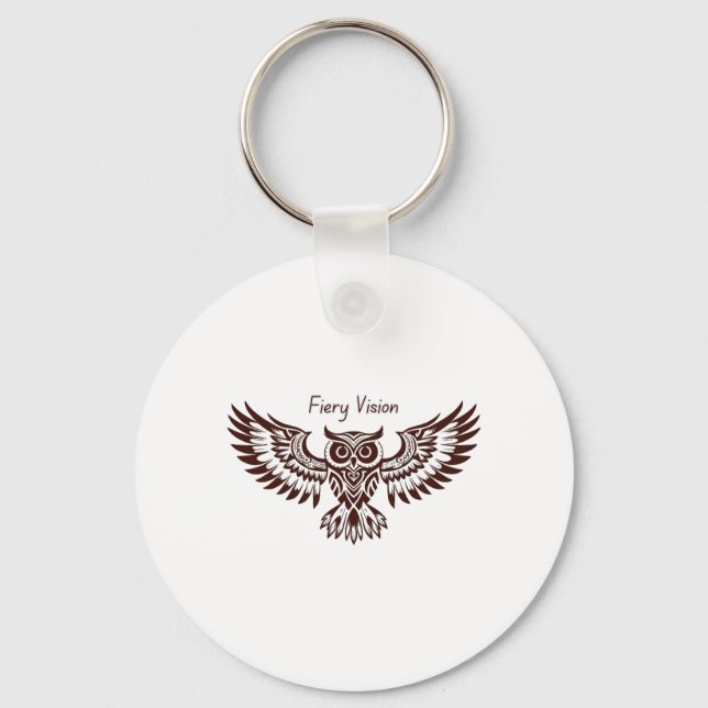 Chaveiro Fenix Coruja – Visão Ígnea (Frente)