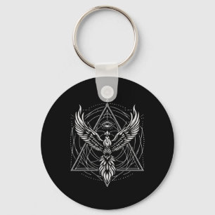 Chaveiro Fenix Terceiros Olhos Geometria Sagrada Espiritual
