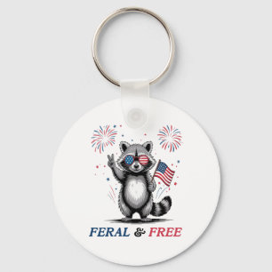Chaveiro Feral E Livre Raton Lavar Funny Usa Feral Mas Livr