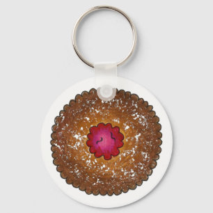 Chaveiro Feriado de Natal de Raspberry Linzer Torte Cookie