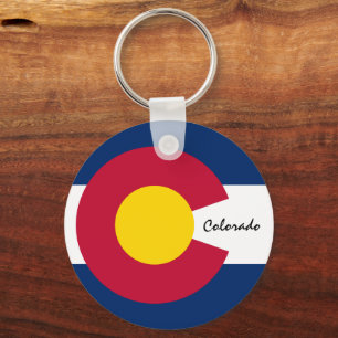 Chaveiro feriado no Colorado Flag e Colorado, patriotas e e