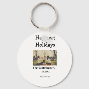 Chaveiro Feriados mais felizes adicionam nome de família an