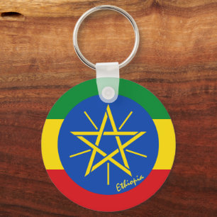 Chaveiro Férias da Etiópia e Bandeira da Etiópia, patriotas