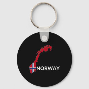 Chaveiro Férias de caminhada da bandeira da Noruega Noruega